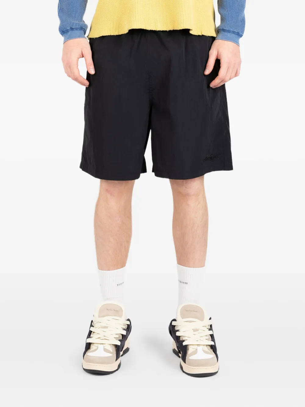Stüssy embroidered-logo shorts Zwart