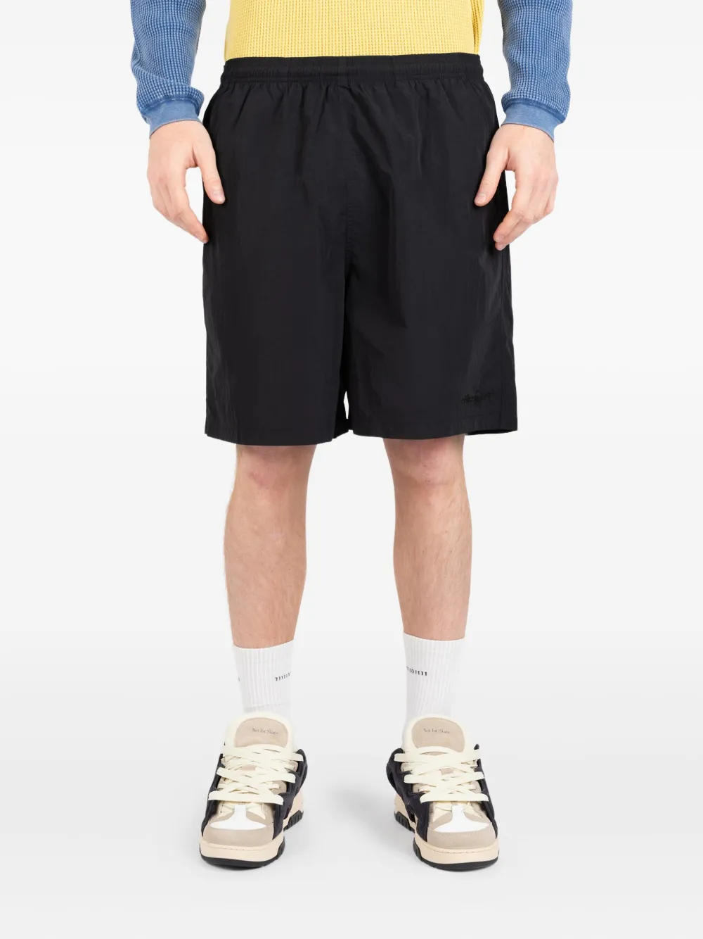 Stüssy embroidered-logo shorts Zwart