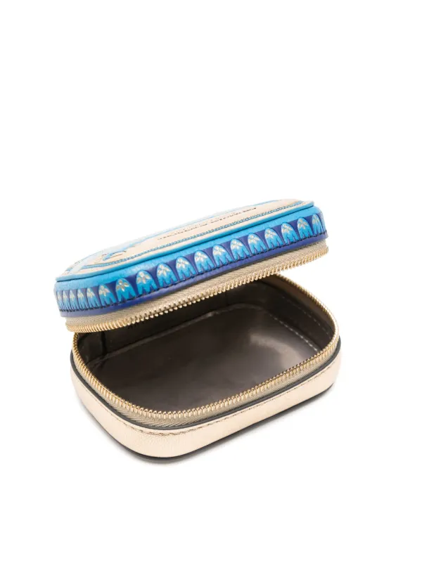 Anya Hindmarch Leather Wallet Keychain | Gold | FARFETCH