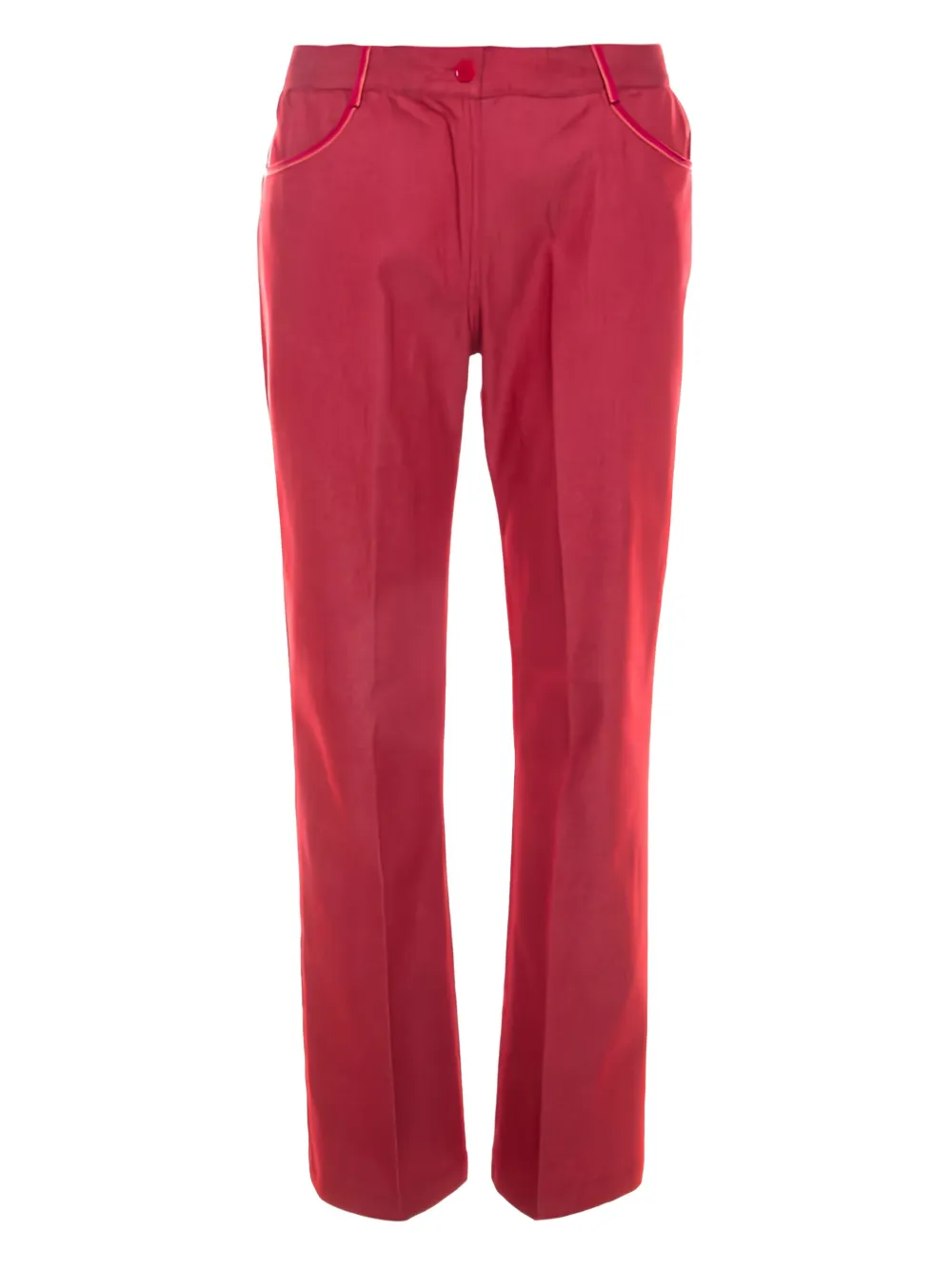 contrast-stitching trousers