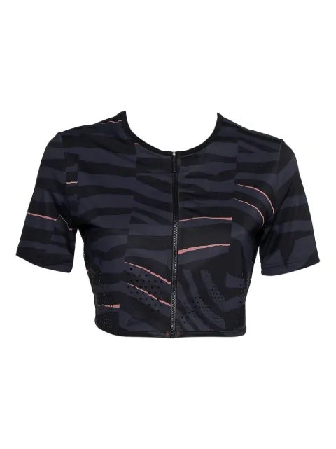 adidas by Stella McCartney pre-owned abstract-print zip-up top