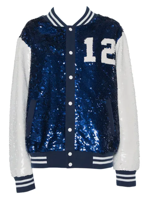 Ashish pre-owned sequinned ribbed-trim bomber jacket