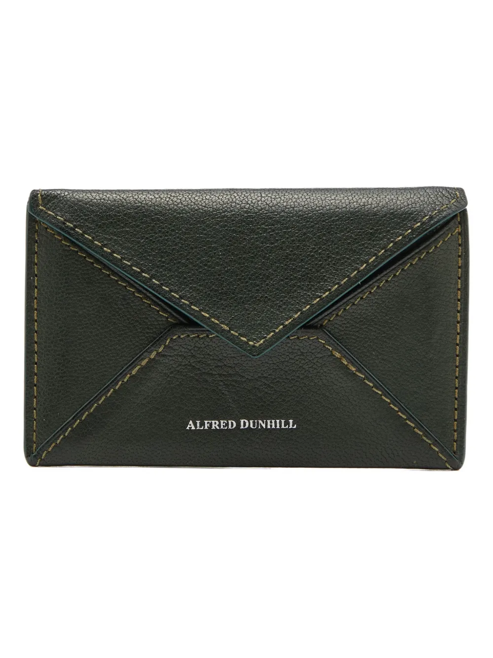 Dunhill pre-owned envelope leather card holder | Green | Image 1