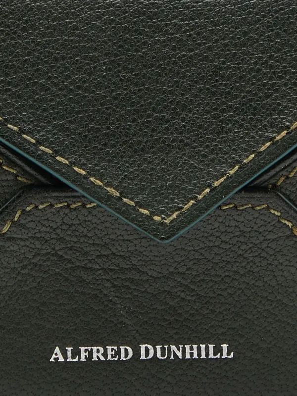 Dunhill pre-owned Envelope Leather Card Holder | Green | FARFETCH