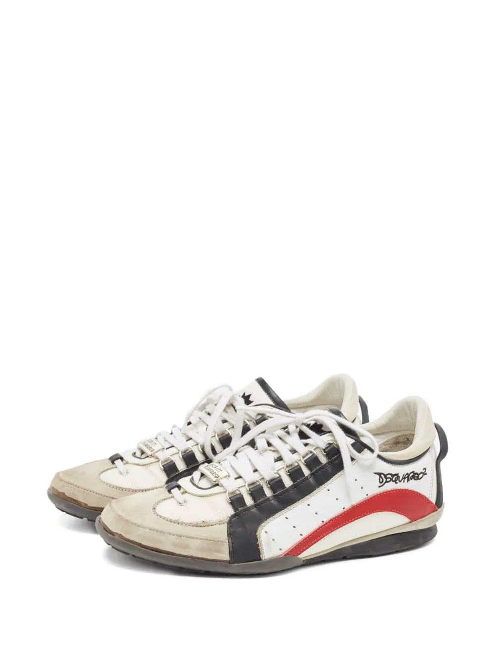 DSQUARED2 leather panelled sneakers | Image 2