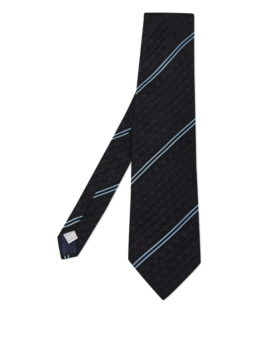 Moschino Pre-Owned 2023 silk pattern tie | Black | Image 1