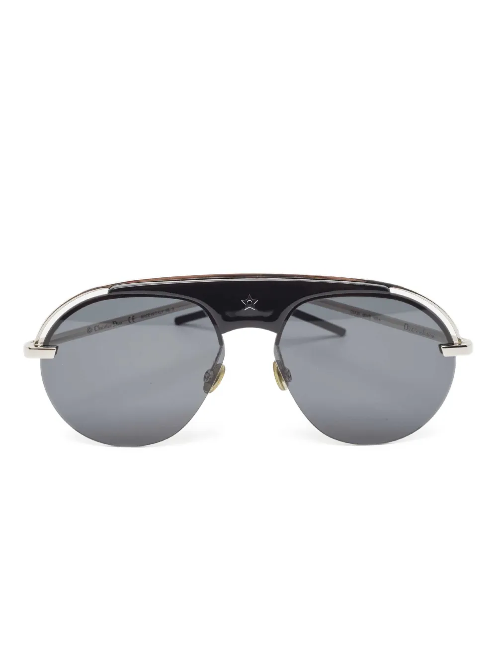 Christian Dior Pre-Owned pilot-frame sunglasses - シルバートーン Christian Dior Pre-Owned pilot-frame sunglasses - シルバートーン