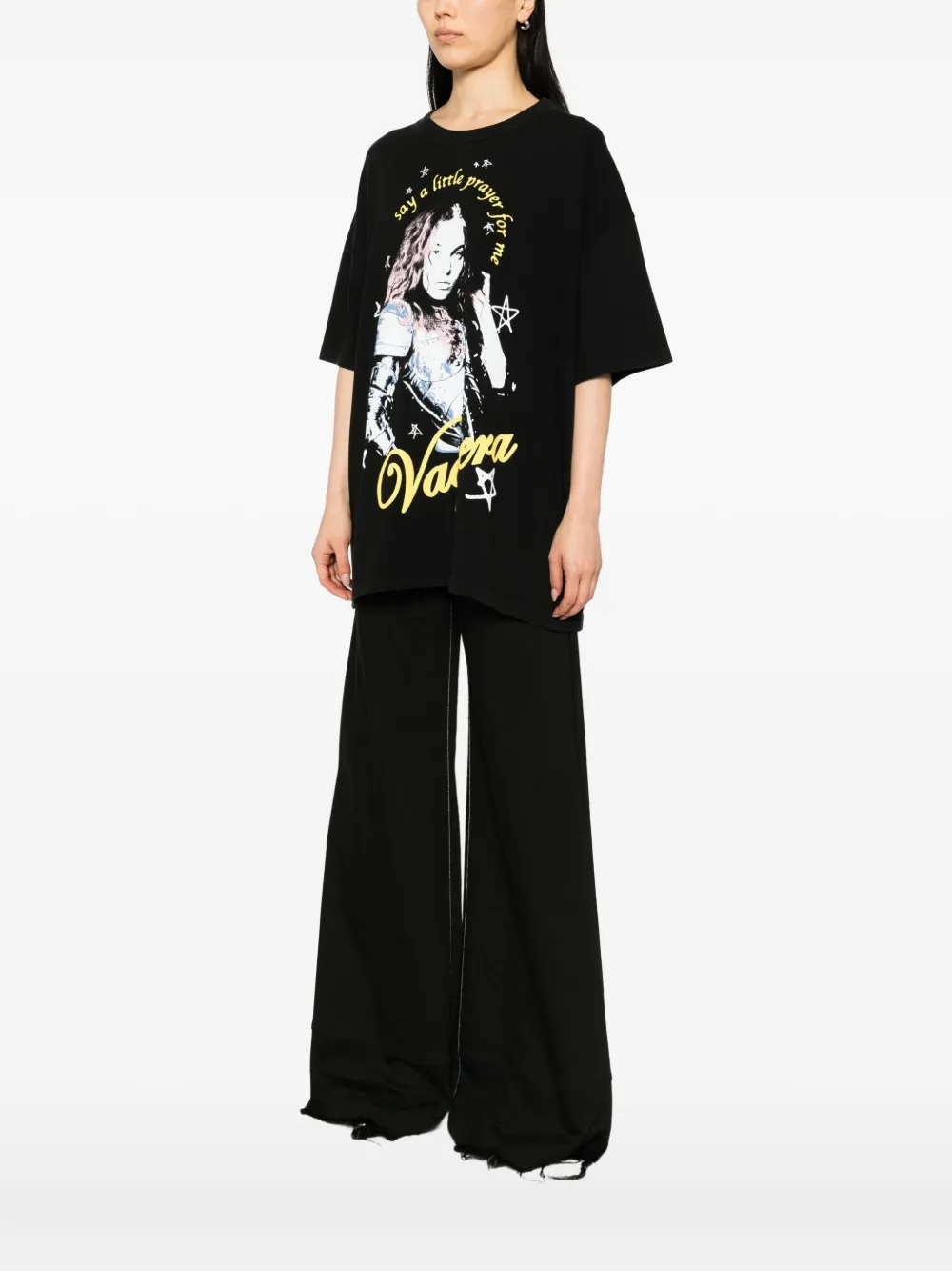 Vaquera T-shirt met grafische print Zwart