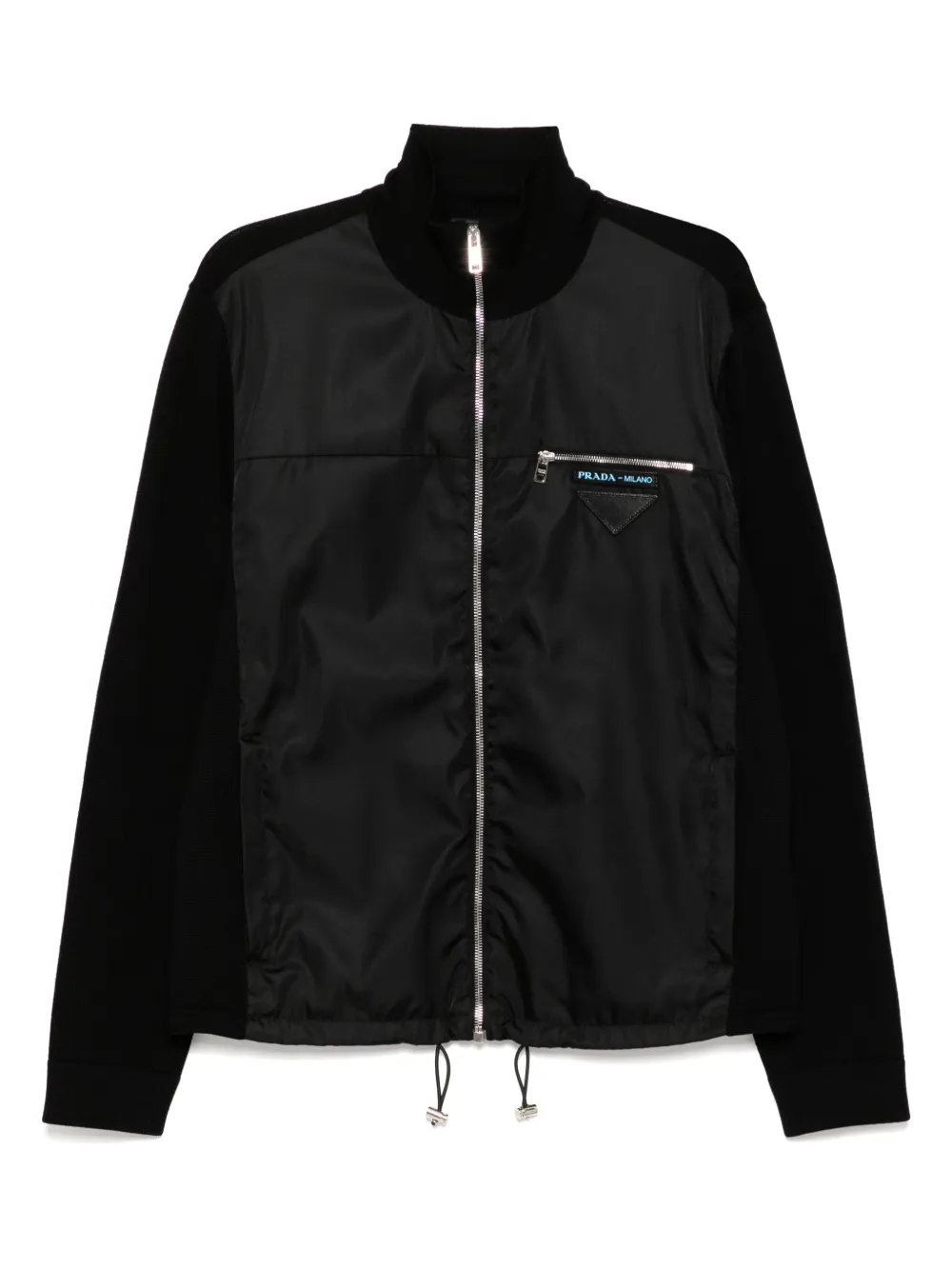 Prada Pre-Owned 2017 logo-patch jacket | Black | Image 1