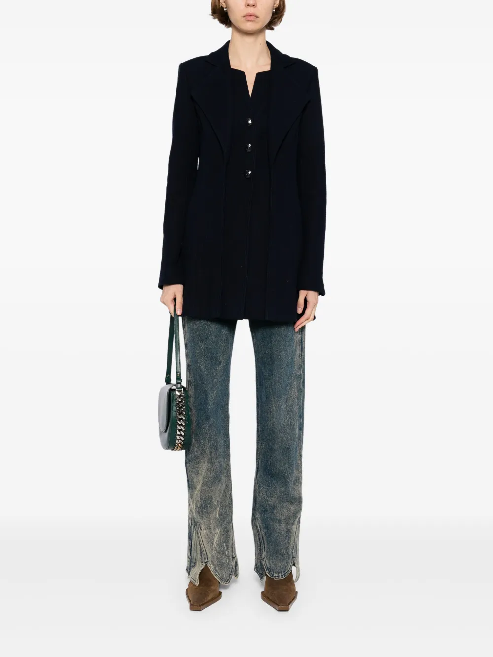 CHANEL Pre-Owned 2014 single-breasted coat - Blauw