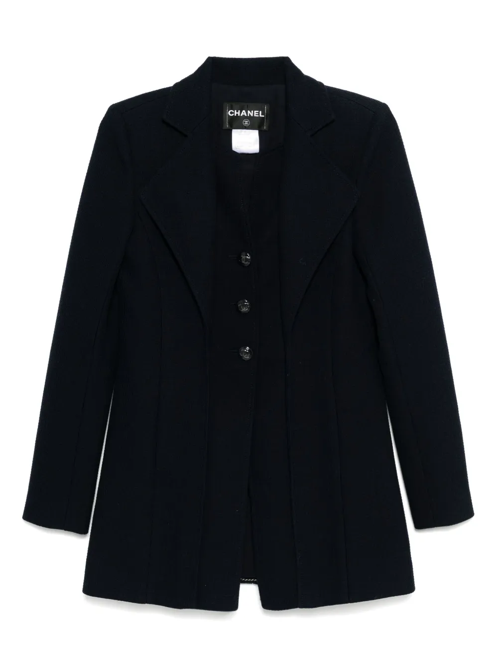 CHANEL Pre-Owned 2014 single-breasted coat | Blue | Image 1