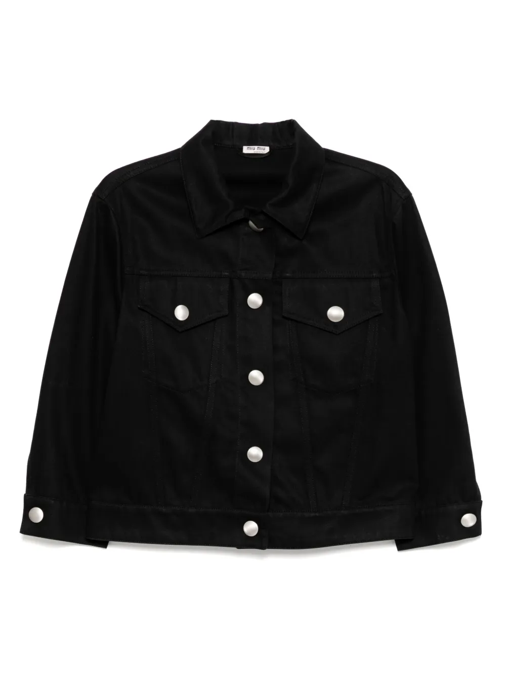 Miu Miu Pre-Owned 2015 cotton jacket - ブラック Miu Miu Pre-Owned 2015 cotton jacket - ブラック