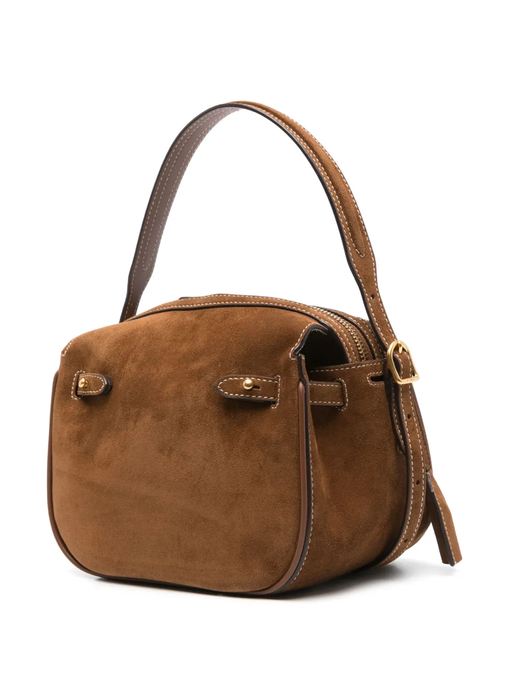 Polo Ralph Lauren Suède schoudertas Bruin