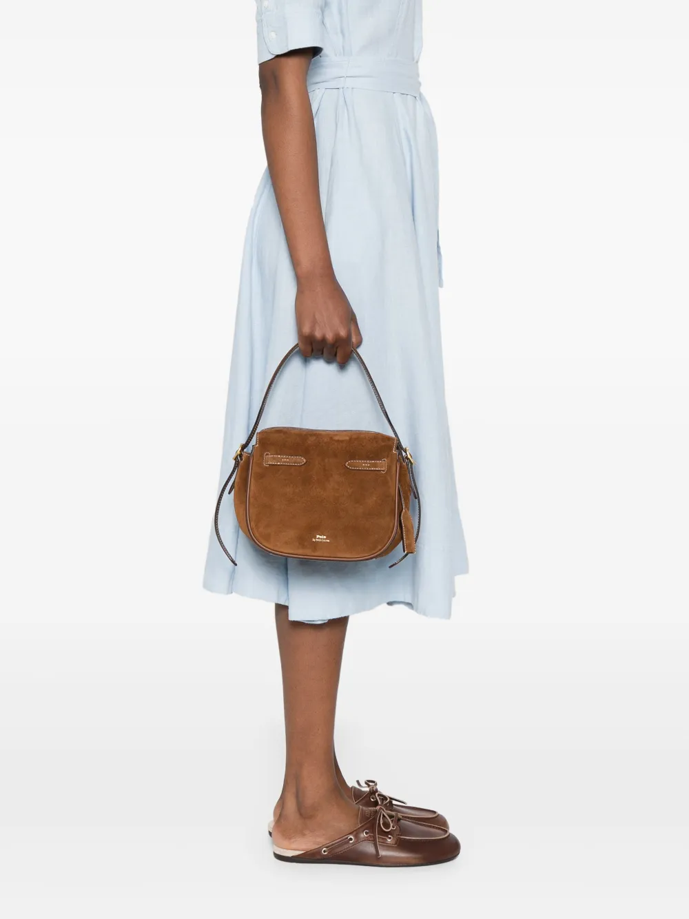 Polo Ralph Lauren suede shoulder bag - Bruin
