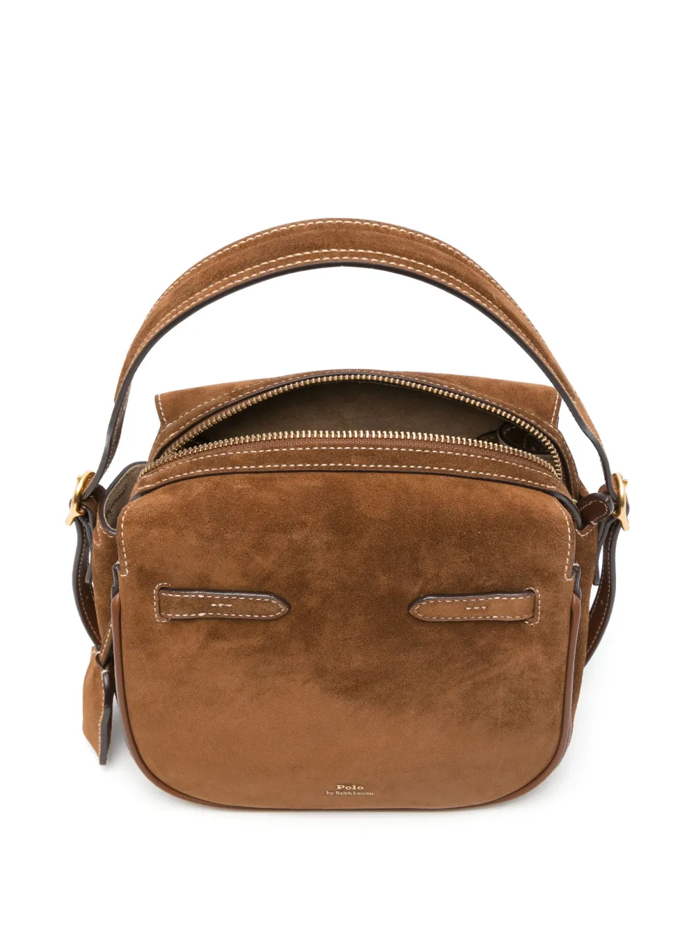 Polo Ralph Lauren Suède schoudertas Bruin