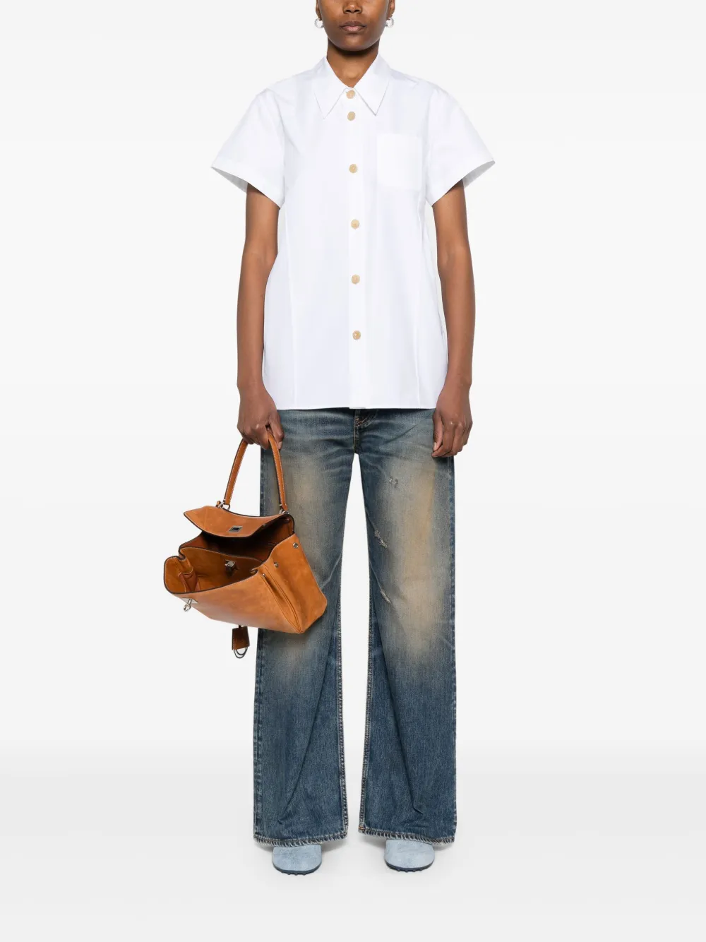 Acne Studios Jeans met logopatch - Blauw