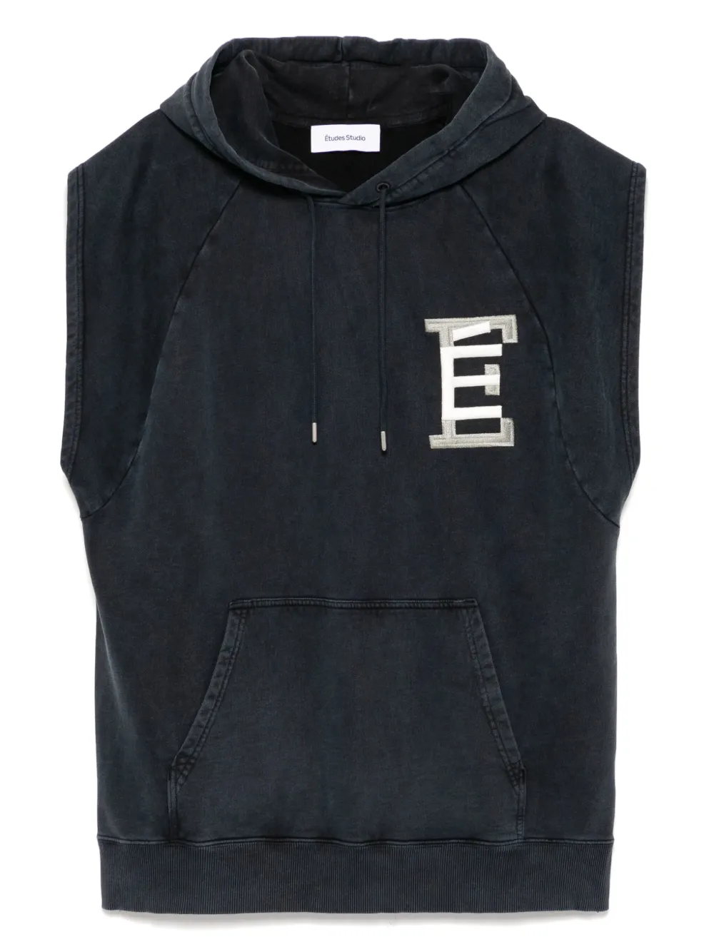 sleeveless baseball hoodie
