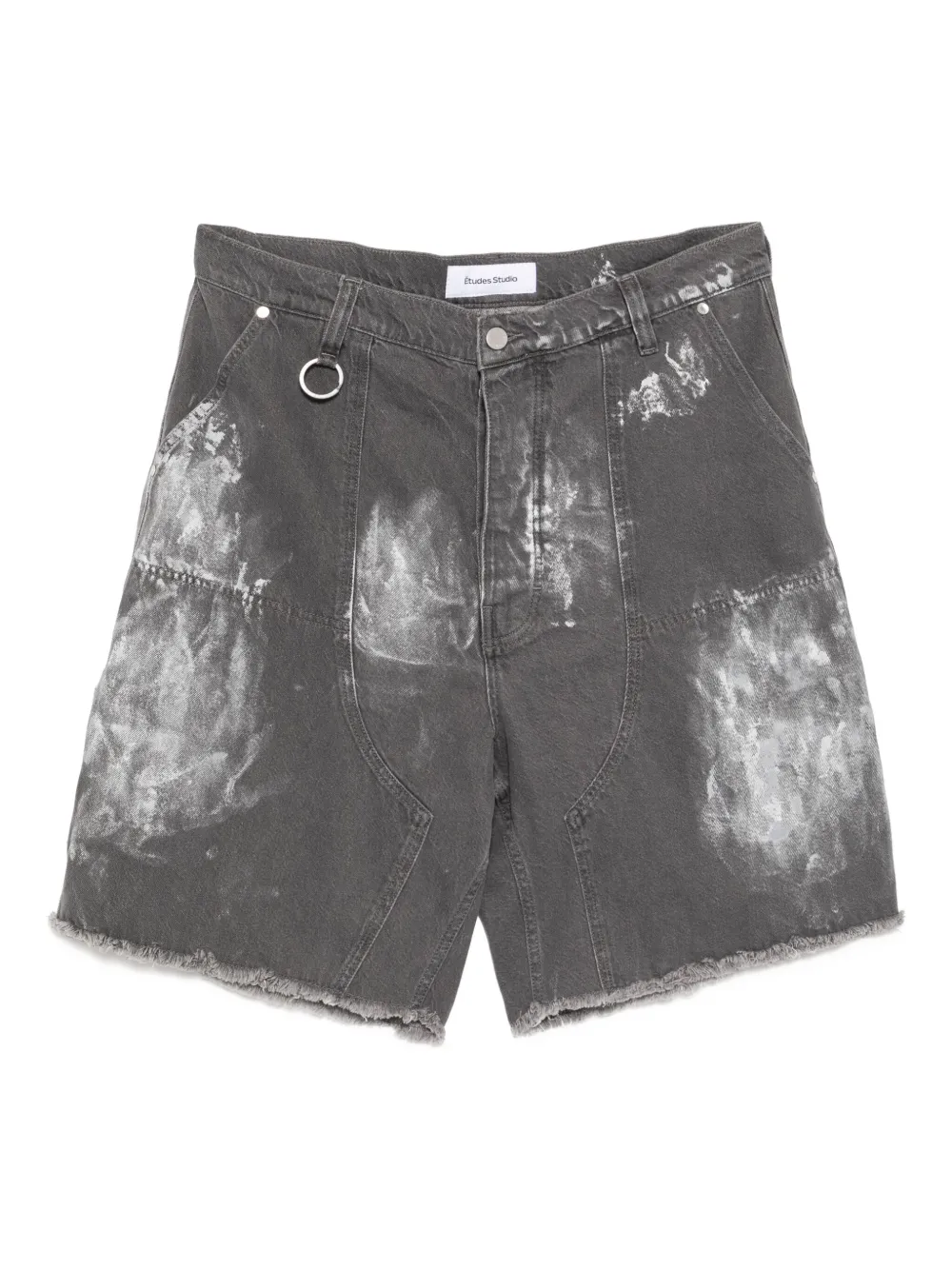 Loose denim shorts