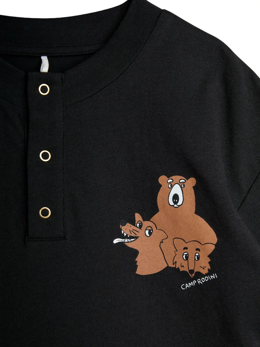 Mini Rodini T-shirt van biologisch katoen Zwart