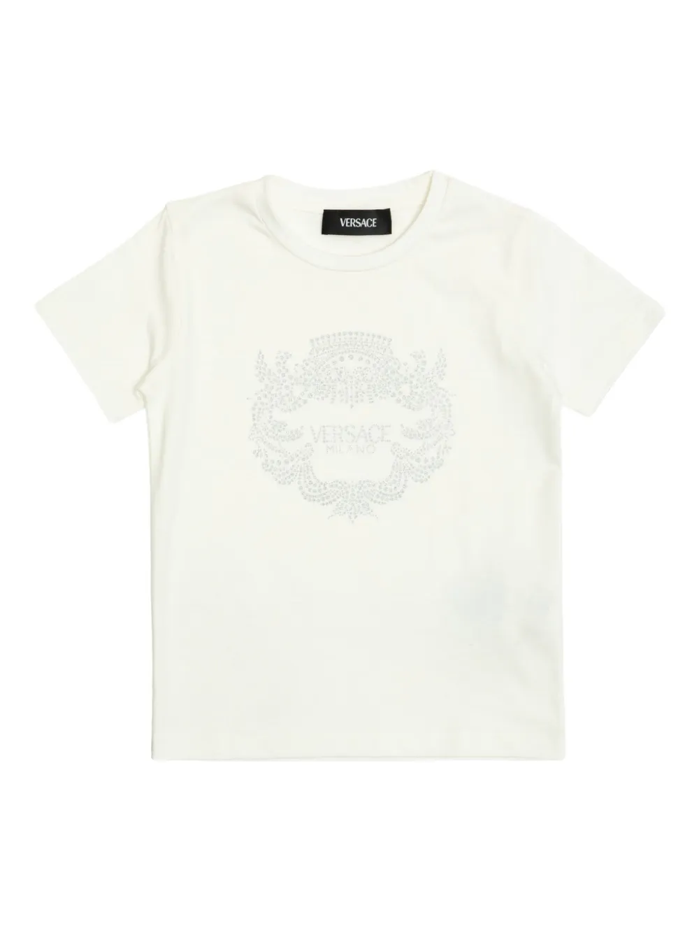 Versace Kids T-shirt verfraaid met logo Wit