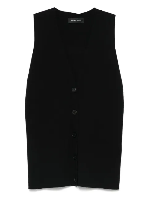 ANINE BING silk-blend vest