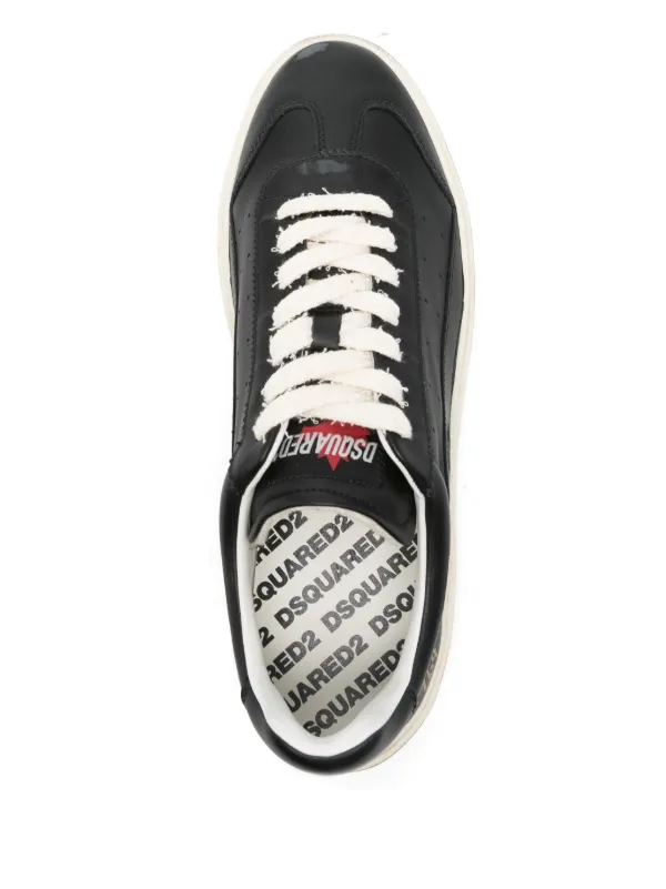DSQUARED2 レザースニーカー ブラック DSQUARED2 レザースニーカー | ブラック | FARFETCH JP