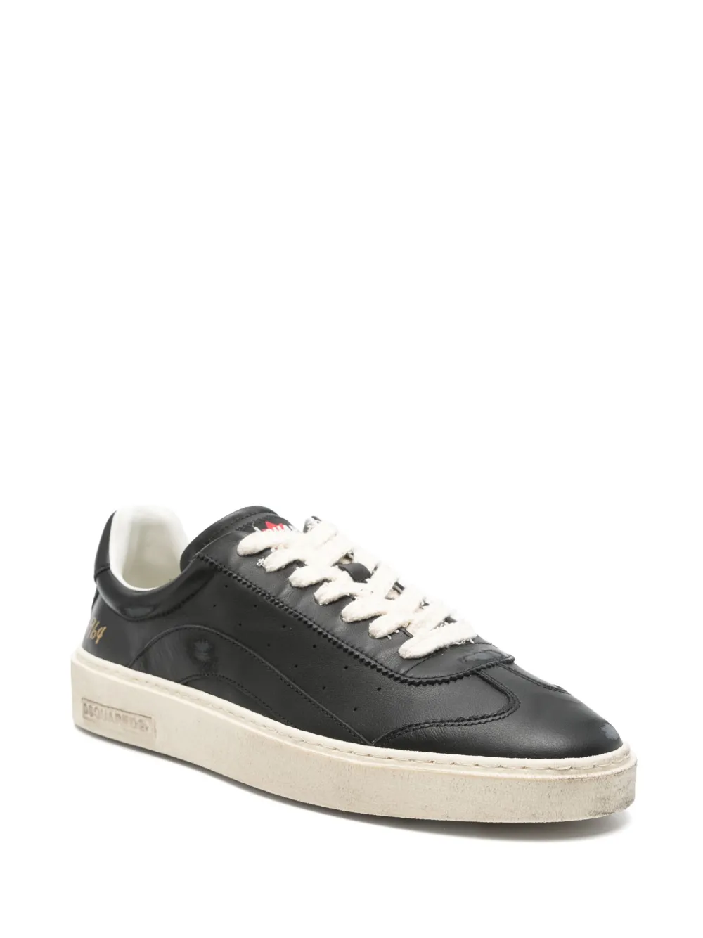 DSQUARED2 Rider leather sneakers Black