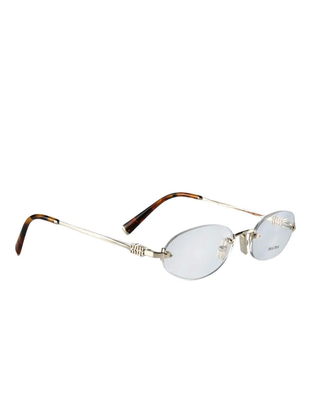 Miu Miu Eyewear tortoiseshell-detail oval-frame sunglasses | Image 2
