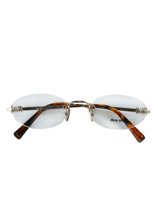 【関税込み】Miu Miu Eyewear トータスシェル オーバルメガネ Miu Miu Eyewear トータスシェル オーバル サングラス