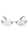 Miu Miu Eyewear tortoiseshell-detail oval-frame sunglasses - Silver