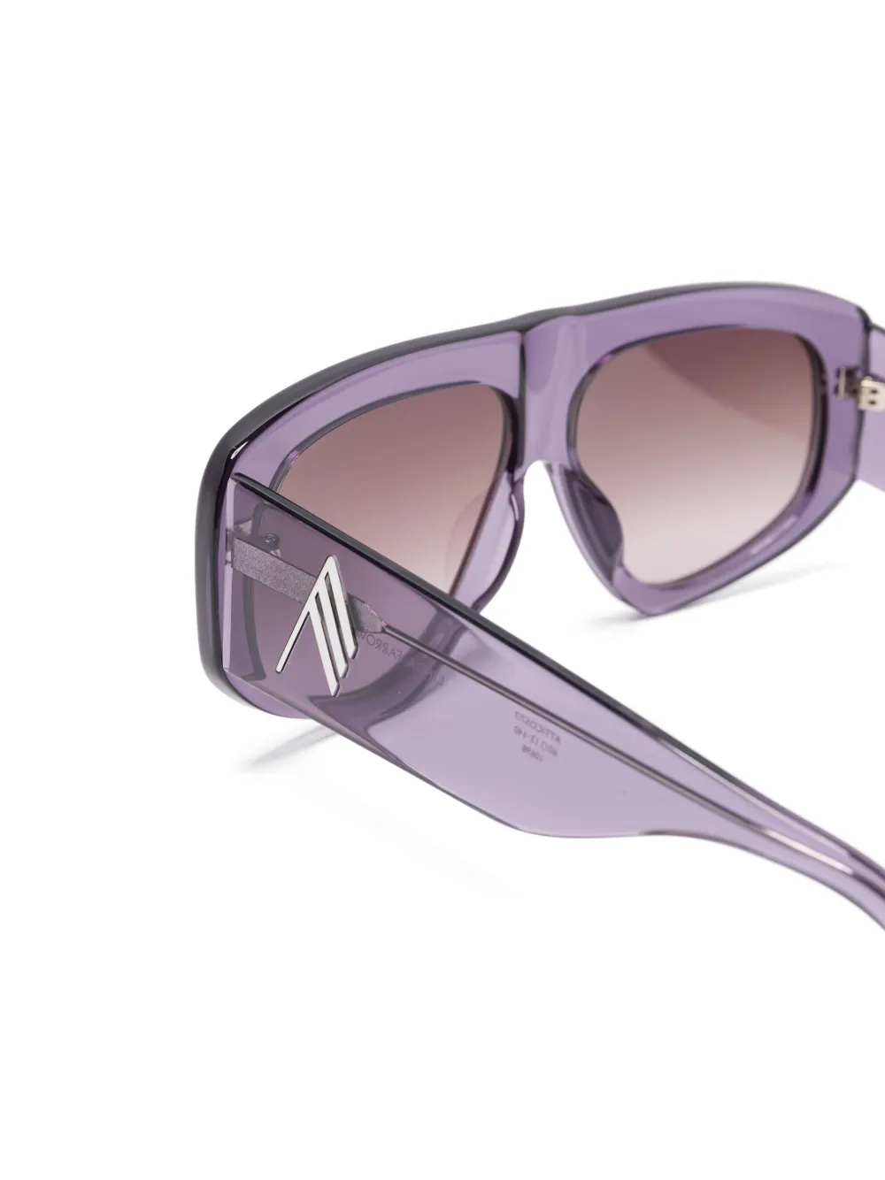 The Attico Zonnebril met oversized montuur Paars