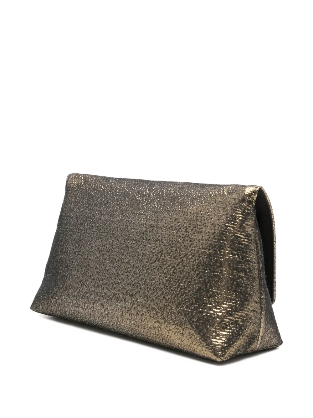 TOM FORD Leren schoudertas met metallic-effect en ketting Goud