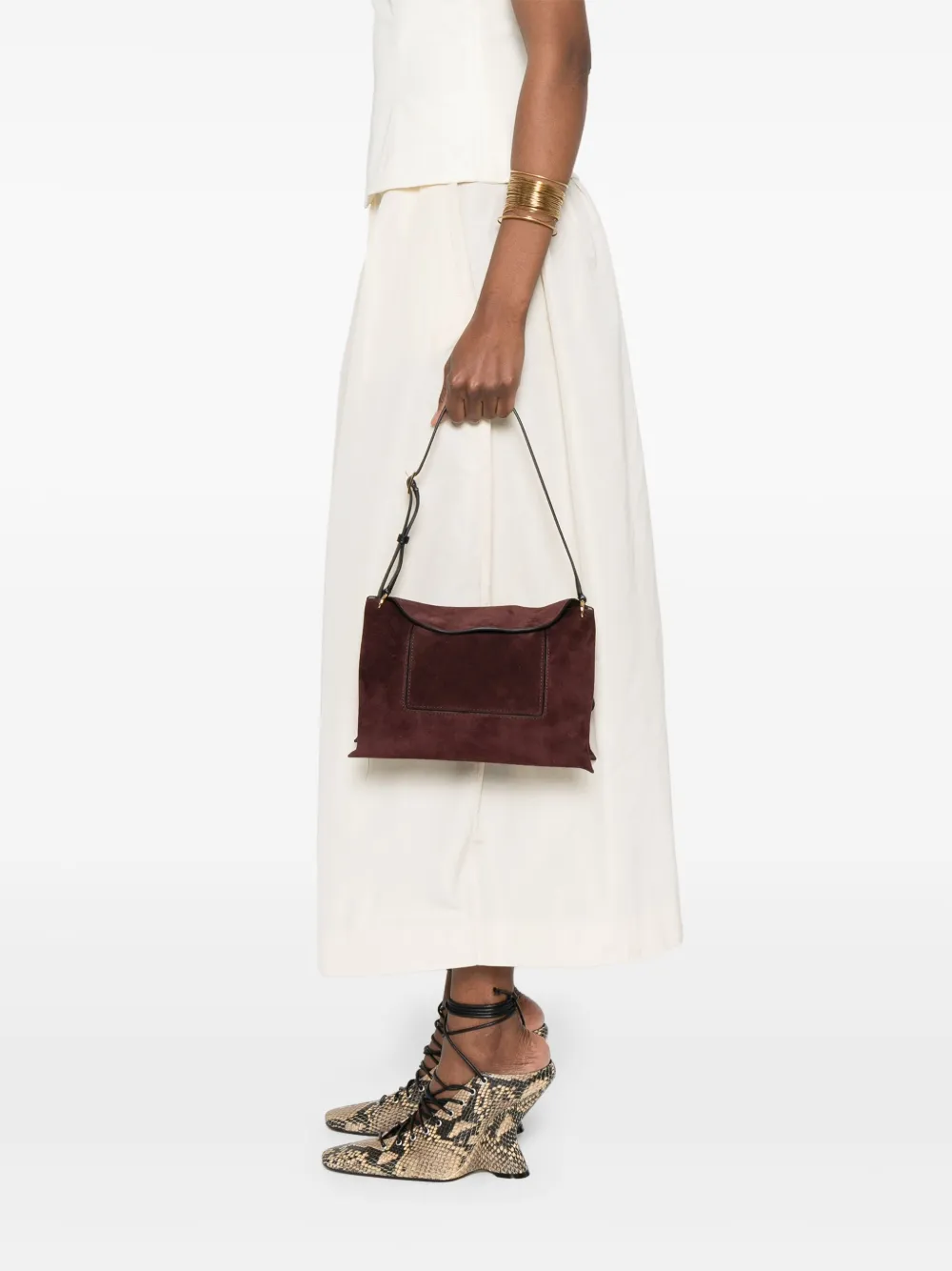 Wandler suede shoulder bag - Rood