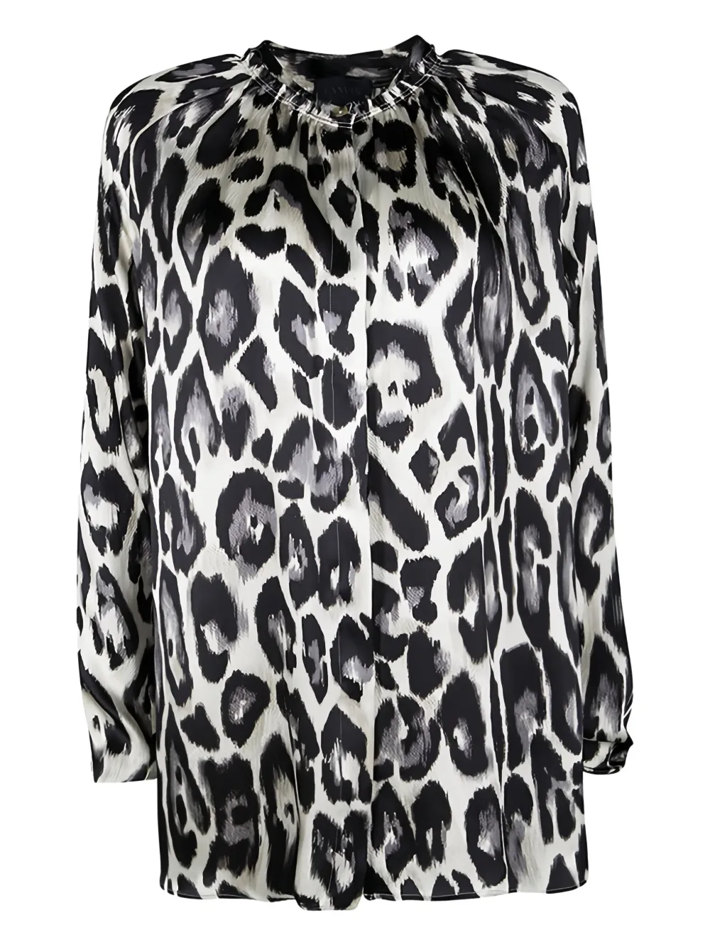 Lanvin Pre-Owned Camicia leopardata in seta - Bianco