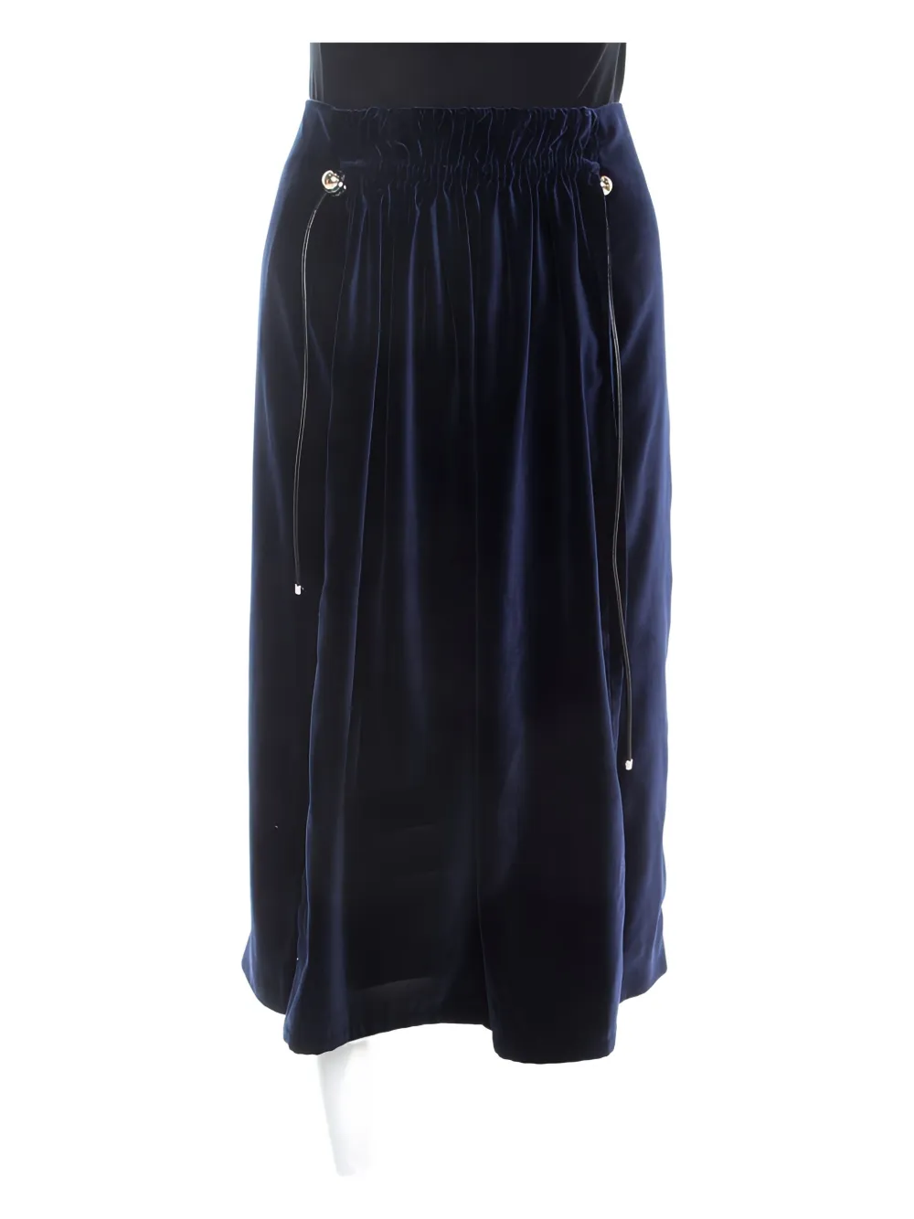 Carven Vintage velvet midi skirt - Blu