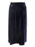 Carven Vintage velvet midi skirt - Blue