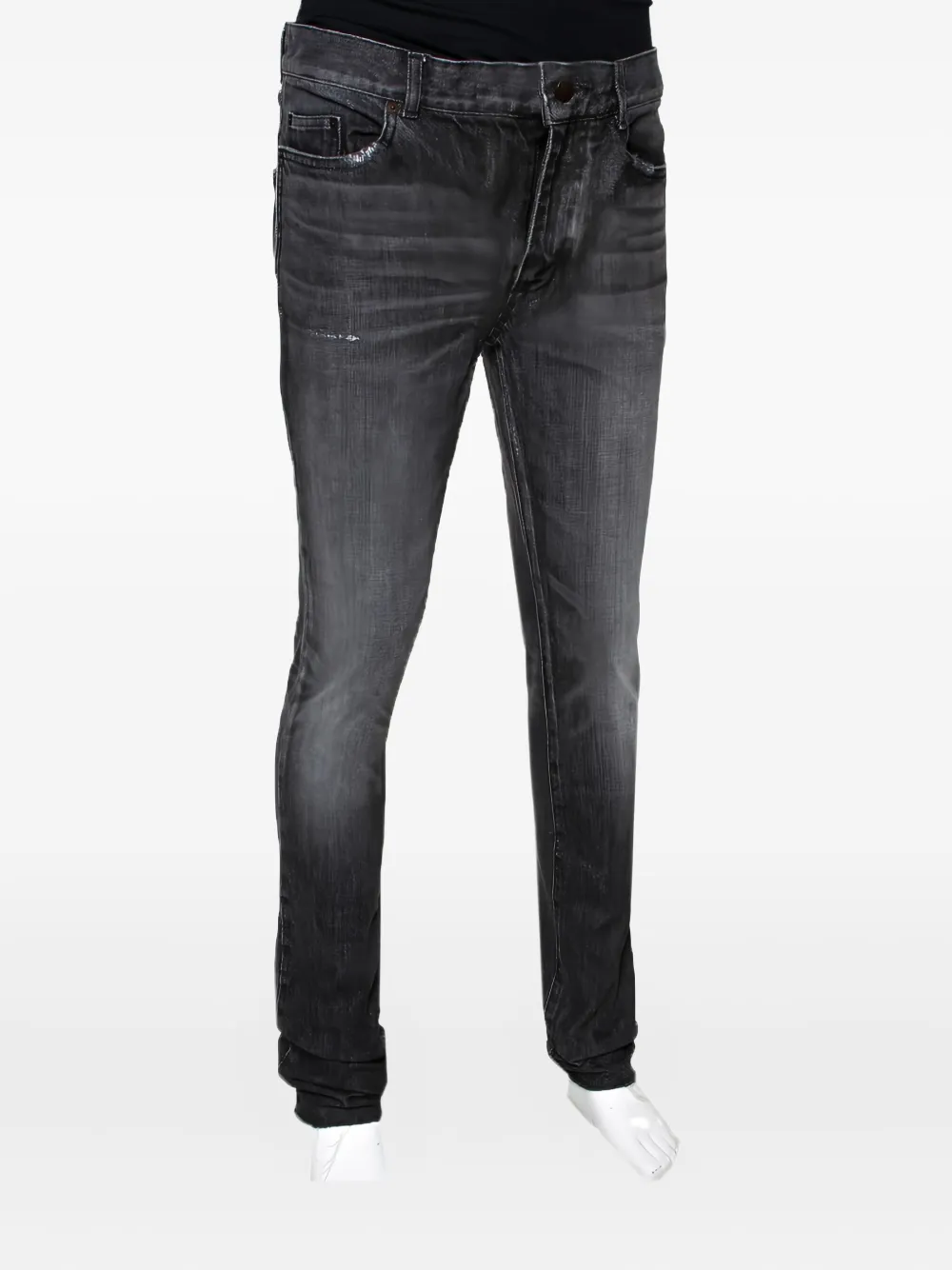 Saint Laurent Pre-Owned logo-patch jeans | Image 2