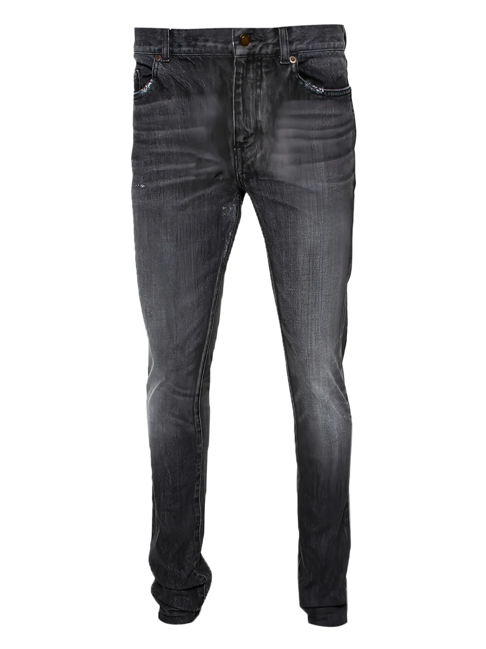Saint Laurent Pre-Owned logo-patch jeans | Black | Image 1