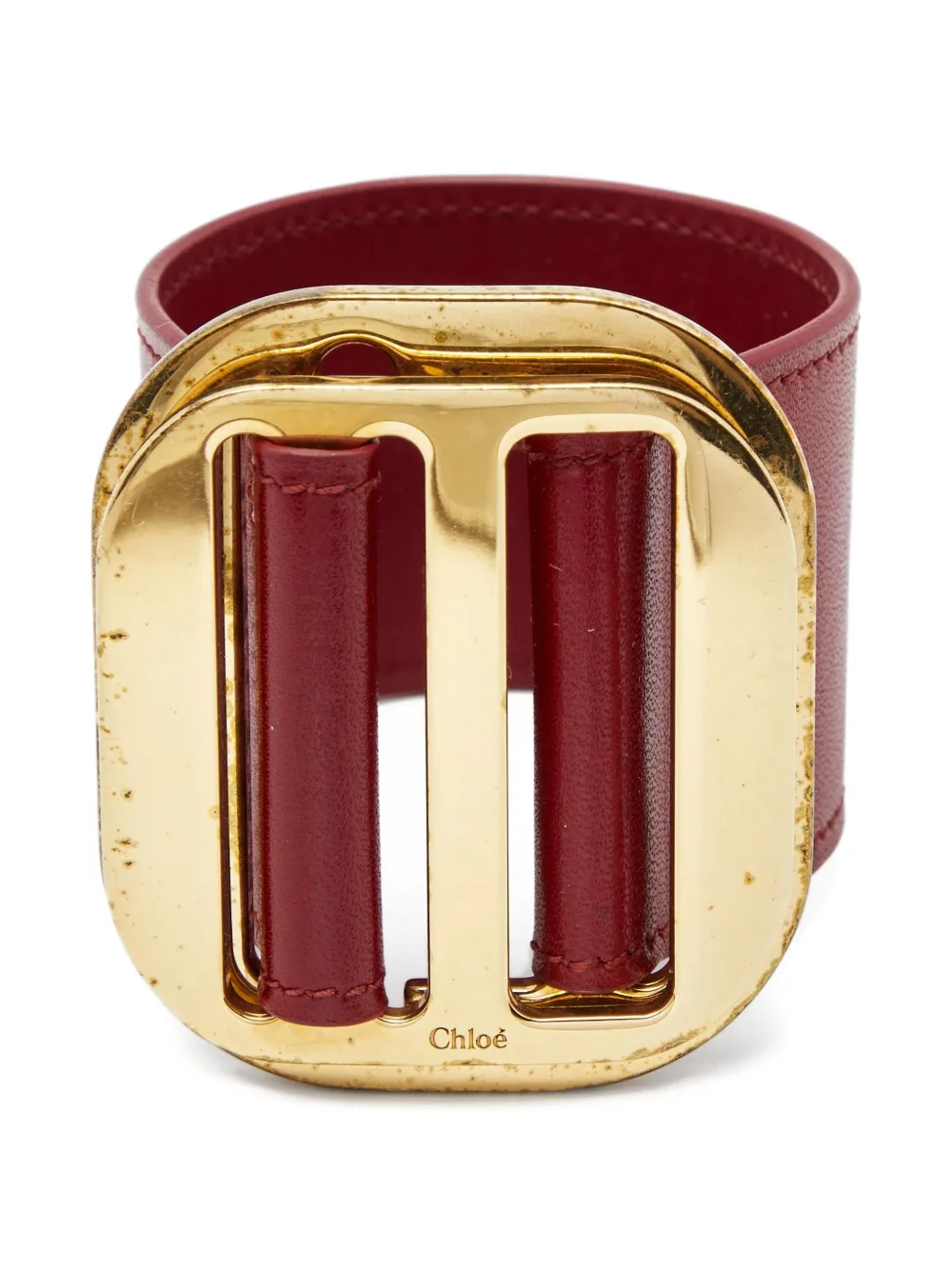 Chloé Pre-Owned Bracciale in pelle - Rosso