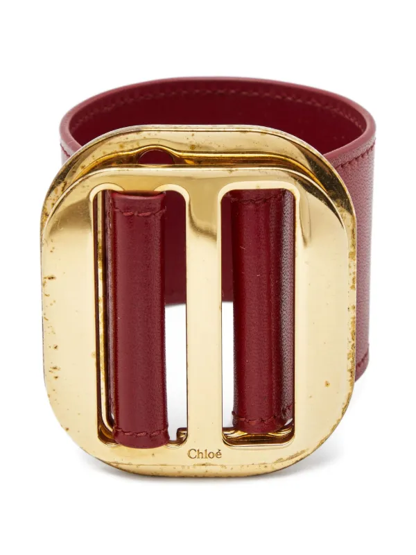 Chloé Pre-owned Leather Bracelet in Red