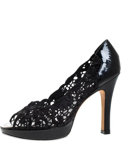 René Caovilla pre-owned 115mm lace pumps