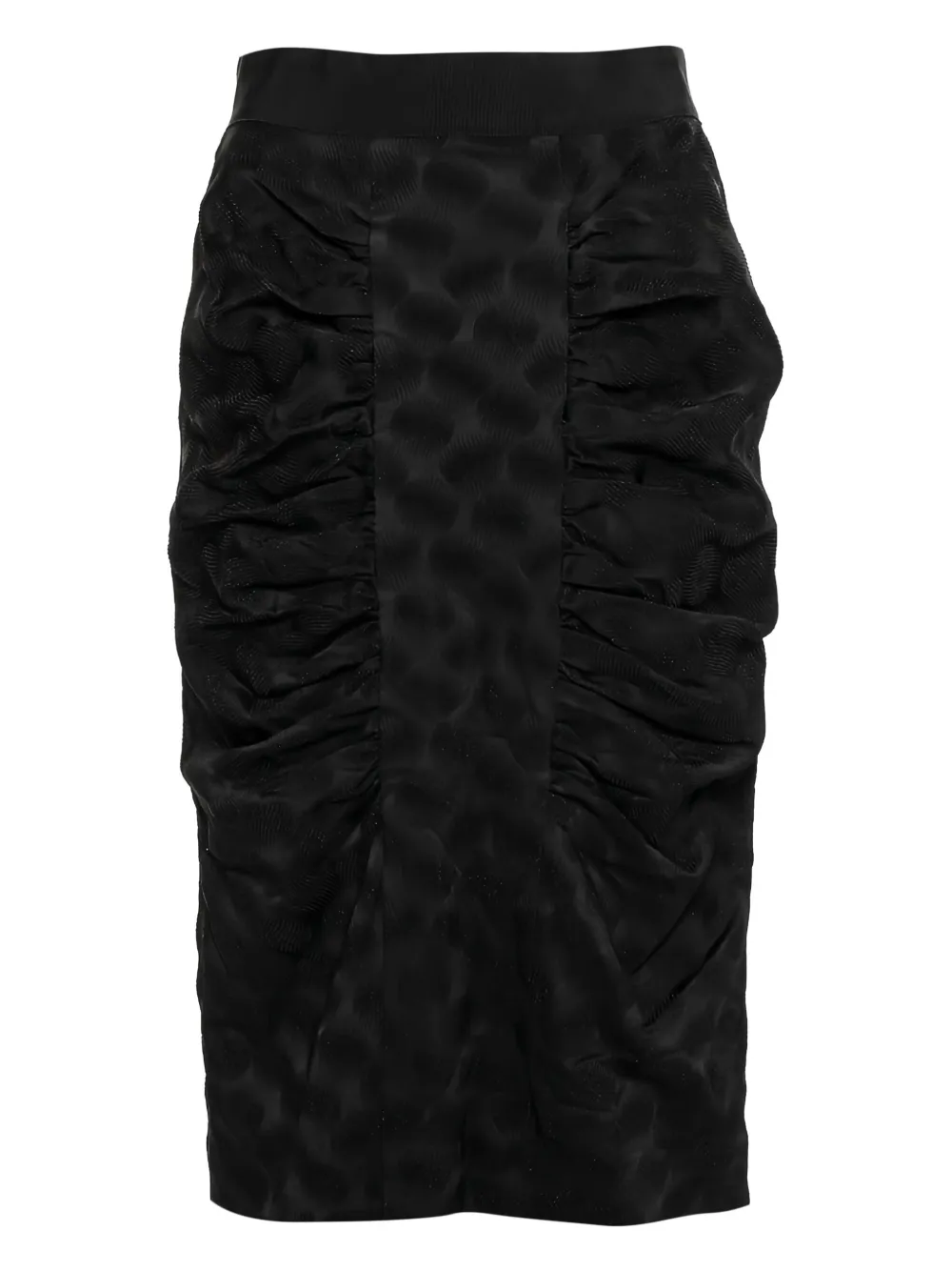 Dolce & Gabbana Pre-Owned draped patterned midi skirt | Black | Image 1