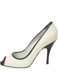 D&G 110mm peep-toe pumps - White