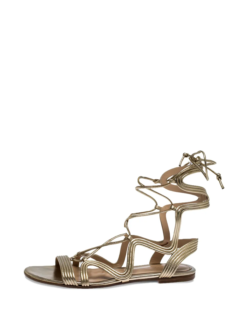 Gianvito Rossi Metallic platte sandalen