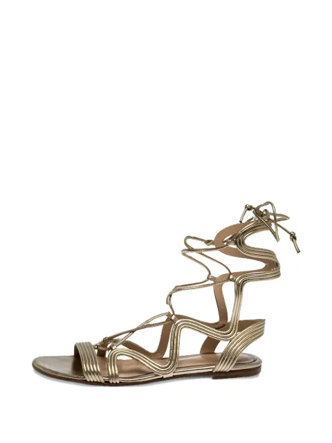 Gianvito Rossi metallic flat sandals