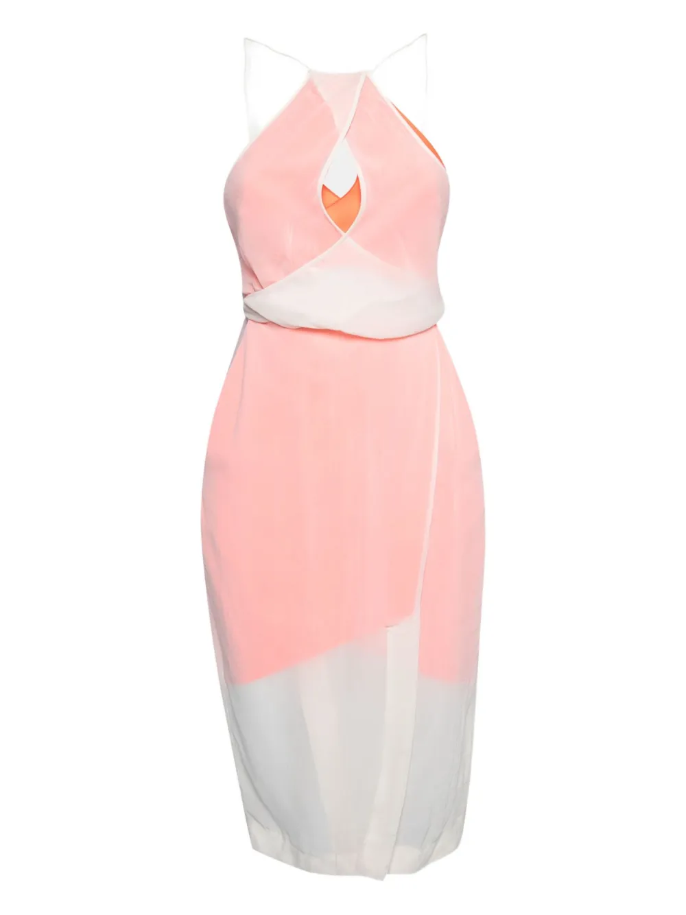 Dion Lee two-tone design midi dress | Orange | Image 1