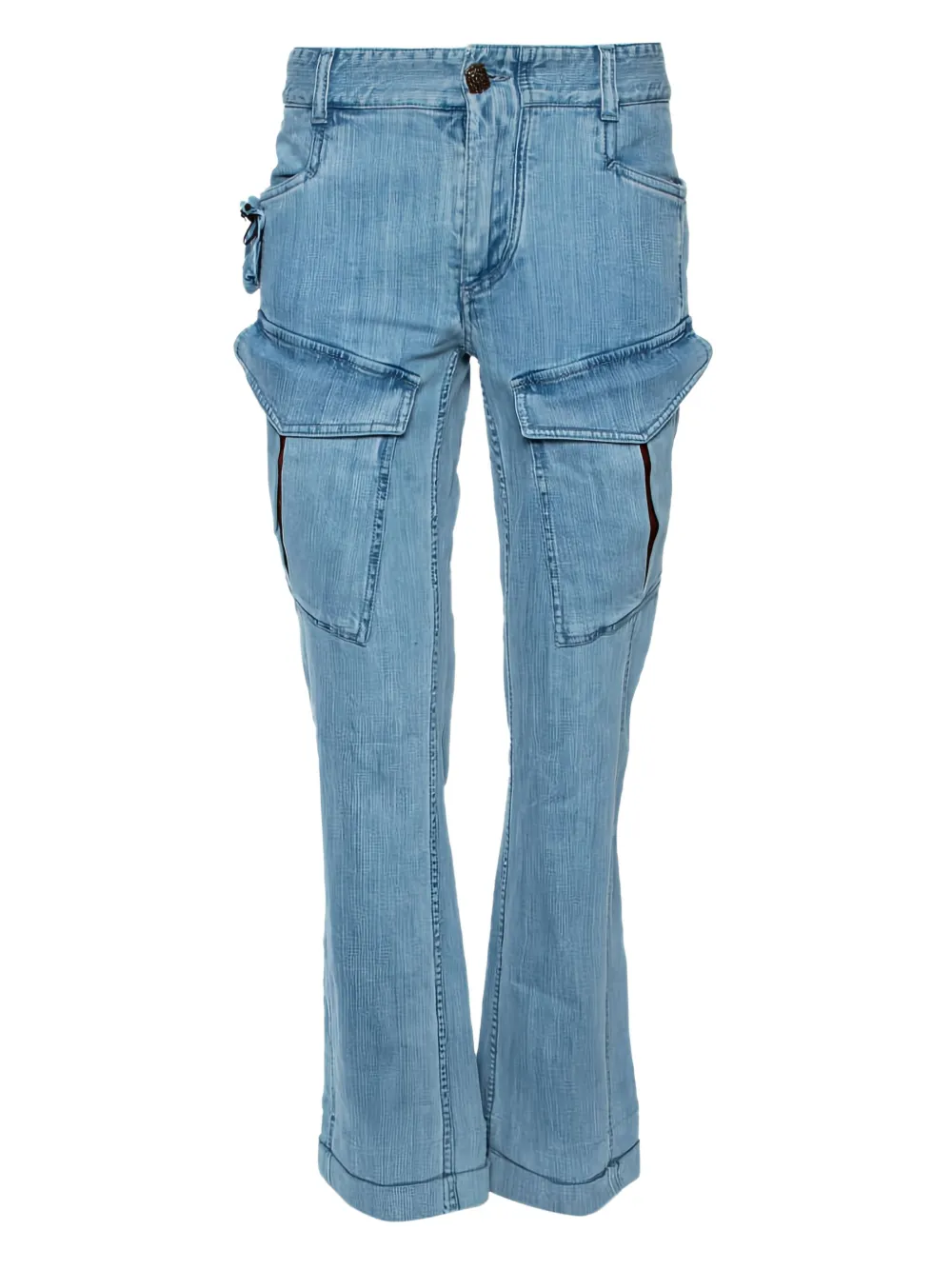 cargo-pockets boot-cut jeans