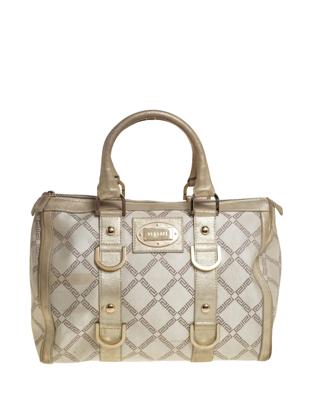 Versace Pre-Owned logo-plaque tote bag | Neutrals | Image 1