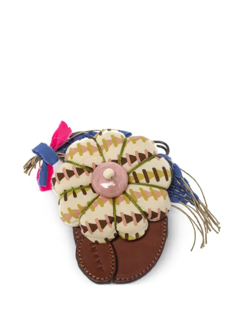 Marni Pre-Owned flower leather brooch