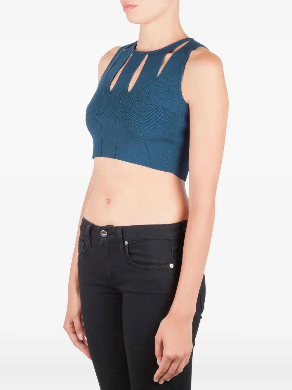 Cushnie pre-owned cut-out ribbed top | Image 2